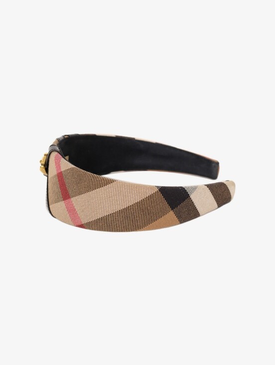 BURBERRY NOVA CHECK BUCKLED HEADBAND NWOT